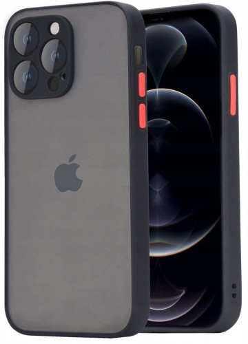 ETUI DO IPHONE 12 PRO MATOWE CASE – OCHRONA APARATU I WZMOCNIONA OSŁONA, CZARNY