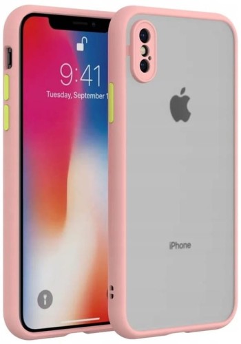 ETUI DO IPHONE X/XS MATOWE CASE – OCHRONA APARATU I WZMOCNIONA OSŁONA, RÓŻOWY