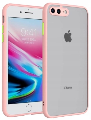 ETUI DO IPHONE 7 PLUS/8 PLUS MATOWE CASE – OCHRONA APARATU I WZMOCNIONA OSŁONA, RÓŻOWY
