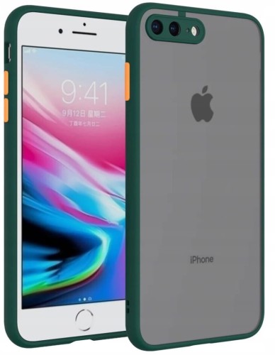 ETUI DO IPHONE 7 PLUS/8 PLUS MATOWE CASE – OCHRONA APARATU I WZMOCNIONA OSŁONA, ZIELONY