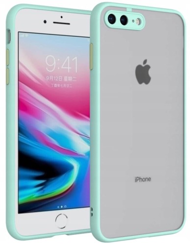 ETUI DO IPHONE 7 PLUS/8 PLUS MATOWE CASE – OCHRONA APARATU I WZMOCNIONA OSŁONA, TURKUSOWY
