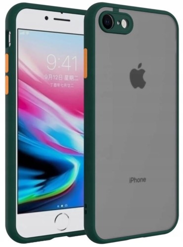 ETUI DO IPHONE 7/8/SE-2 MATOWE CASE – OCHRONA APARATU I WZMOCNIONA OSŁONA,  ZIELONY