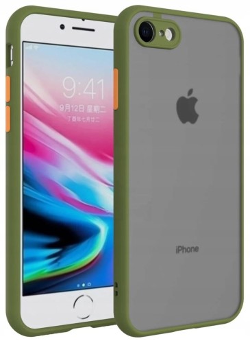 ETUI DO IPHONE 7/8/SE-2 MATOWE CASE – OCHRONA APARATU I WZMOCNIONA OSŁONA,  KHAKI