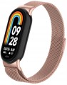 BRANSOLETA MILANESE DO XIAOMI SMART MI BAND 8/9/10 – STYLOWY PASEK, PUDROWY