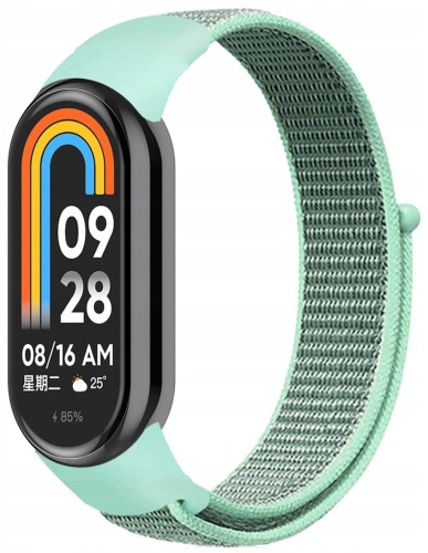 PASEK NYLONOWY DO XIAOMI SMART MI BAND 8/9/10 – STYLOWA I WYGODNA OPASKA, MIĘTOWY