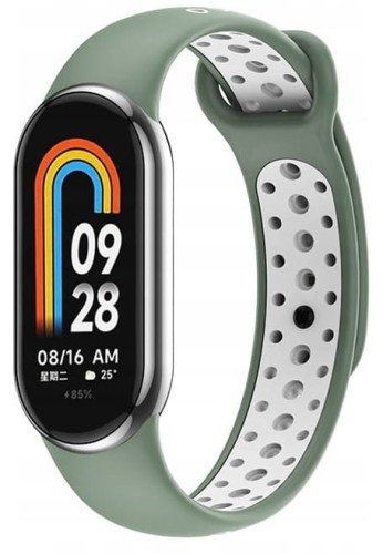 PASEK PERFOROWANY DO XIAOMI SMART MI BAND 8/9/10 | MINT - WHITE