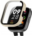 ETUI OCHRONNE + SZKŁO HARTOWANE 2W1 DO XIAOMI REDMI WATCH 3 - BEŻOWY