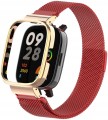 PASEK BRANSOLETA Z WBUDOWANYM ETUI DO XIAOMI REDMI WATCH 3 - CZERWONY