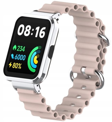 RANSOLETA PASEK Z RAMKĄ DO XIAOMI REDMI WATCH 2 LITE - RÓŻOWY