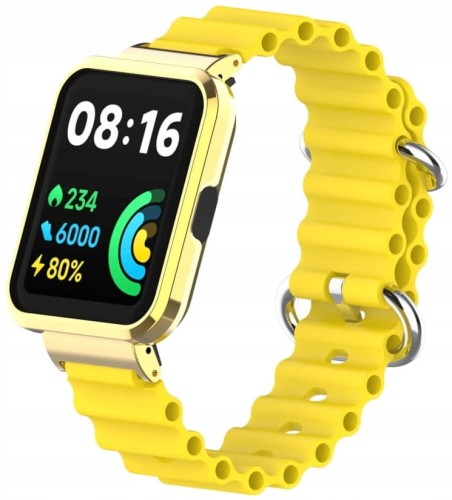 RANSOLETA PASEK Z RAMKĄ DO XIAOMI REDMI WATCH 2 LITE - ŻÓŁTY