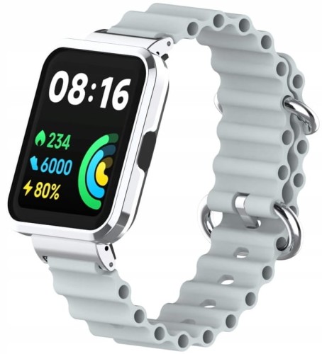 RANSOLETA PASEK Z RAMKĄ DO XIAOMI REDMI WATCH 2 LITE - SZARY