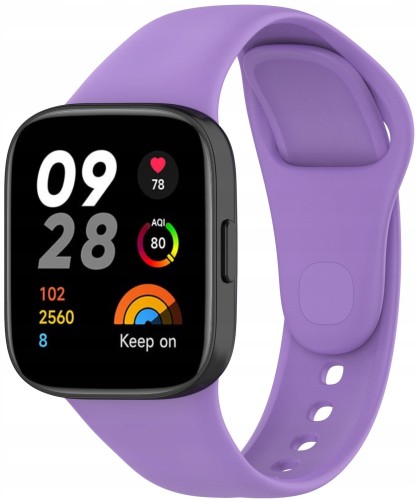 PASEK SILIKONOWY DO XIAOMI REDMI WATCH 3 - OPASKA NA NADGARSTEK, FIOLETOWY