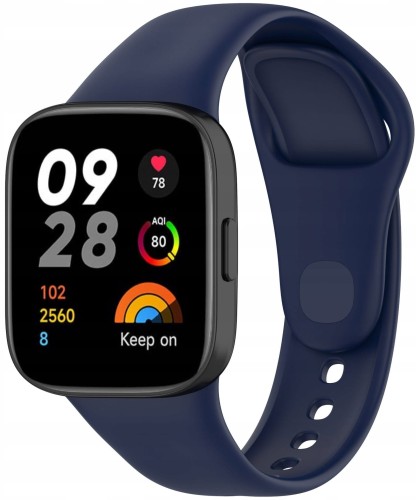 PASEK SILIKONOWY DO XIAOMI REDMI WATCH 3 - OPASKA NA NADGARSTEK, GRANATOWY
