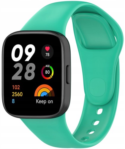 PASEK SILIKONOWY DO XIAOMI REDMI WATCH 3 - OPASKA NA NADGARSTEK, TURKUSOWY