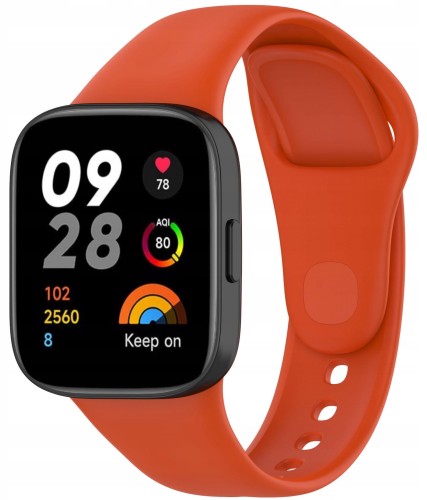 PASEK SILIKONOWY DO XIAOMI REDMI WATCH 3 - OPASKA NA NADGARSTEK, POMARAŃCZOWY