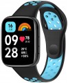 PASEK DWUKOLOROWY OPASKA DO XIAOMI REDMI WATCH 3 ACTIVE, CZARNO - NIEBIESKI