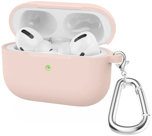 ETUI SILIKONOWE DO APPLE AIRPODS PRO 2 COVER CASE KARABIŃCZYK - JASNO RÓŻOWE