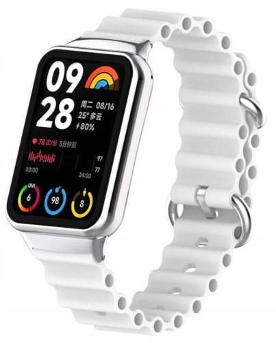 PASEK DO XIAOMI MI BAND 8 PRO / MI BAND 9 PRO WYGODNA OPASKA - BIAŁY