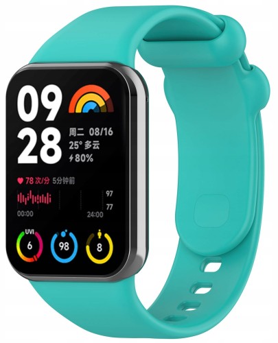 PASEK SILIKONOWY DO XIAOMI MI BAND 8 PRO/9 PRO | REDMI WATCH 4/5/6 - TURKUSOWY