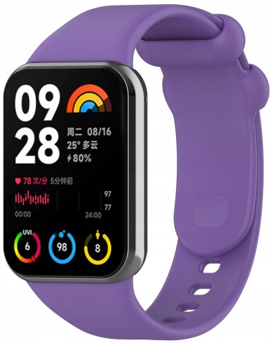 PASEK SILIKONOWY DO XIAOMI MI BAND 8 PRO/9 PRO | REDMI WATCH 4/5/6 - FIOLETOWY