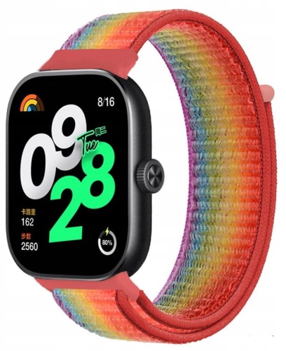 PASEK NYLONOWY DO XIAOMI REDMI WATCH 4/5/6 | MI BAND 8 PRO/9 PRO - TĘCZOWY
