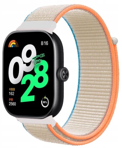 PASEK NYLONOWY DO XIAOMI REDMI WATCH 4/5/6 | MI BAND 8 PRO/9 PRO - KREMOWY
