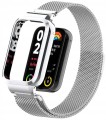 PASEK BRANSOLETA Z WBUDOWANYM ETUI DO XIAOMI MI BAND 8 PRO - SREBRNY