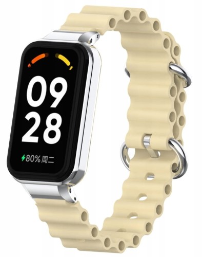 PASEK BRANSOLETA DO XIAOMI REDMI BAND 2 / MI BAND 8 ACTIVE - BEŻOWY