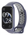 PASEK PERFOROWANY DO XIAOMI REDMI BAND 2 / MI BAND 8 ACTIVE | GRANATOWO - BIAŁY