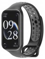 PASEK PERFOROWANY DO XIAOMI REDMI BAND 2 / MI BAND 8 ACTIVE | CZARNO -SZARY