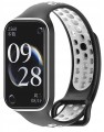 PASEK PERFOROWANY DO XIAOMI REDMI BAND 2 / MI BAND 8 ACTIVE | CZARNO- BIAŁY
