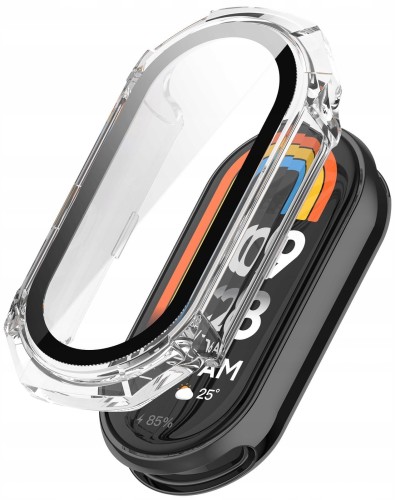 ETUI OCHRONNE + SZKŁO HARTOWANE 2W1 DO SMARTBAND XIAOMI MI BAND 8 - BEZBARWNE