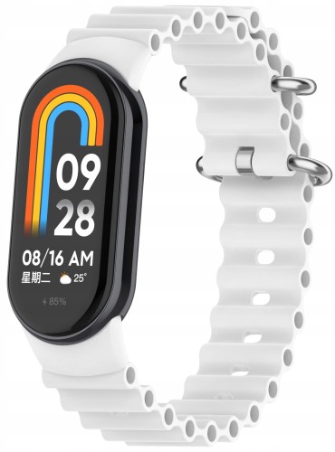 PASEK DO XIAOMI MI BAND 8/9/10 MOCNA SILIKONOWA OPASKA, BIAŁY