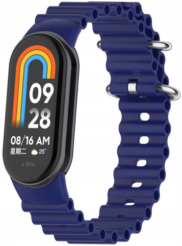 PASEK DO XIAOMI MI BAND 8/9/10 MOCNA SILIKONOWA OPASKA, GRANATOWY