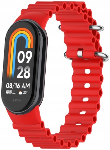 PASEK DO XIAOMI MI BAND 8/9/10 MOCNA SILIKONOWA OPASKA, CZERWONY