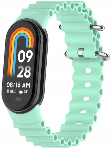 PASEK DO XIAOMI MI BAND 8/9/10 MOCNA SILIKONOWA OPASKA, TURKUSOWY