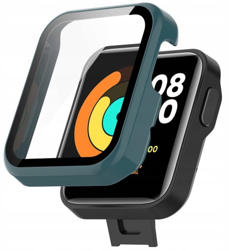 ETUI OCHRONNE + SZKŁO HARTOWANE 2W1 DO XIAOMI MI WATCH LITE - ZIELONY