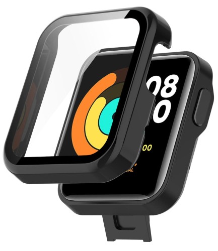 ETUI OCHRONNE + SZKŁO HARTOWANE 2W1 DO XIAOMI MI WATCH LITE - CZARNY