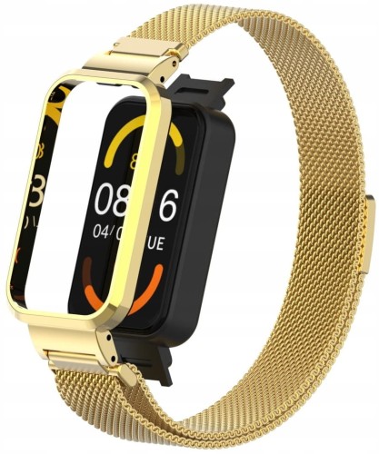 PASEK BRANSOLETA Z WBUDOWANYM ETUI DO XIAOMI REDMI SMART BAND PRO - ZŁOTY