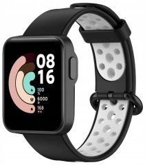 PASEK DWUKOLOROWY OPASKA DO XIAOMI MI WATCH LITE, CZARNO - BIAŁY