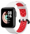 PASEK DWUKOLOROWY OPASKA DO XIAOMI MI WATCH LITE, BIAŁO - CZERWONY