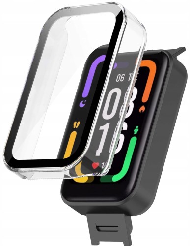 ETUI OCHRONNE + SZKŁO HARTOWANE 2W1 DO XIAOMI REDMI SMART BAND PRO - BEZBARWNY