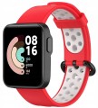 PASEK DWUKOLOROWY OPASKA DO XIAOMI MI WATCH LITE, CZERWONO - BIAŁY