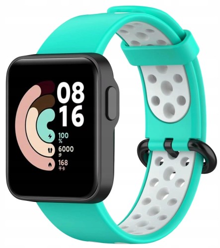 PASEK DWUKOLOROWY OPASKA DO XIAOMI MI WATCH LITE, MIĘTOWO - BIAŁY