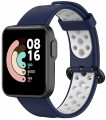 PASEK DWUKOLOROWY OPASKA DO XIAOMI MI WATCH LITE, GRANATOWO - BIAŁY