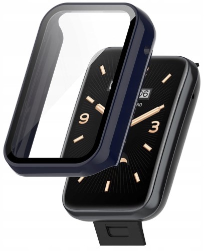 ETUI OCHRONNE + SZKŁO HARTOWANE 2W1 DO XIAOMI MI BAND 7 PRO - GRANATOWY