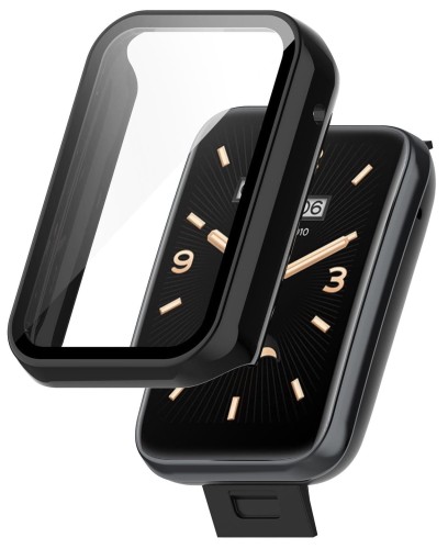 ETUI OCHRONNE + SZKŁO HARTOWANE 2W1 DO XIAOMI MI BAND 7 PRO - CZARNY