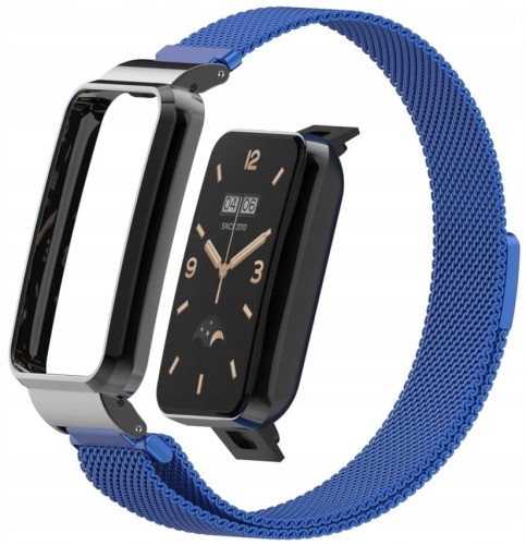 PASEK BRANSOLETA Z WBUDOWANYM ETUI DO XIAOMI MI BAND 7 PRO - NIEBIESKI