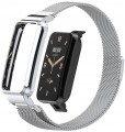PASEK BRANSOLETA Z WBUDOWANYM ETUI DO XIAOMI MI BAND 7 PRO - SREBRNY