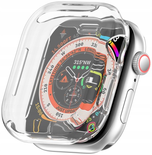 ETUI OBUDOWA 2W1 360° Z OSŁONĄ NA EKRAN DO APPLE WATCH 10 42MM - BEZBARWNY